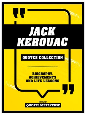 cover image of Jack Kerouac--Quotes Collection